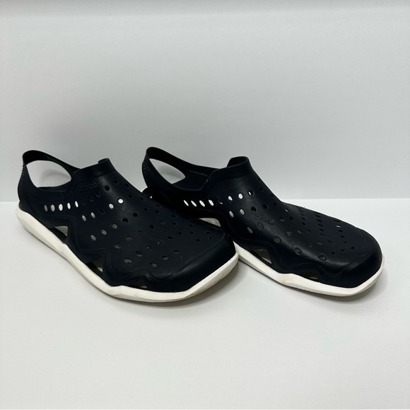 CROCS Swiftwater Wave Blue Navy High Water Slip-On Sandal...